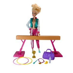 Barbie Gymnast Gymnastics Playset With Blonde Fashion Doll Balance Beam